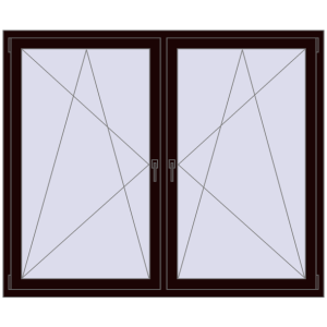 Zamów teraz Okna skrzydłowe 1815x1460 mm REHAU ENERGY-SAVING SYNEGO MD CHOCOLATE_BROWN dwustronny