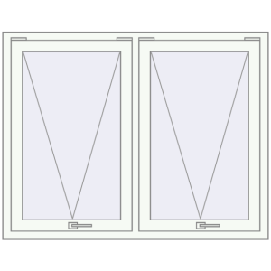 Buy Tilt-and-Turn 1350x1055 mm REHAU OPTIMUM EURO-DESIGN 70 RAL 9016 Traffic white two-sided