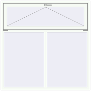 Buy Tilt-and-Turn 1500x1500 mm REHAU OPTIMUM EURO-DESIGN 70 RAL 9016 Traffic white two-sided