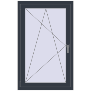 Zamów teraz Okna skrzydłowe 750x1200 mm CLASICTHERM 70 ANTHRACITE_GREY_STRUKTURAL dwustronny