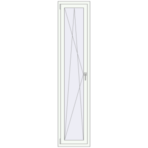 Buy Tilt-and-Turn 500x2300 mm REHAU OPTIMUM EURO-DESIGN 70 RAL 9016 Traffic white two-sided