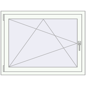 Buy Tilt-and-Turn 1050x765 mm REHAU OPTIMUM EURO-DESIGN 70 RAL 9016 Traffic white two-sided