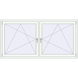 Buy Tilt-and-Turn 2000x1000 mm REHAU ENERGY-SAVING SYNEGO MD RAL 9016 Traffic white two-sided