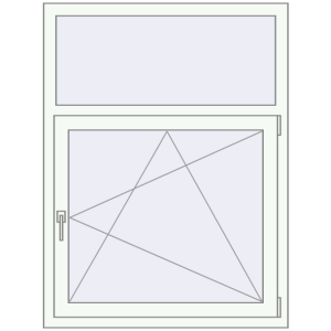 Buy Tilt-and-Turn 980x1300 mm REHAU OPTIMUM EURO-DESIGN 70 RAL 9016 Traffic white two-sided