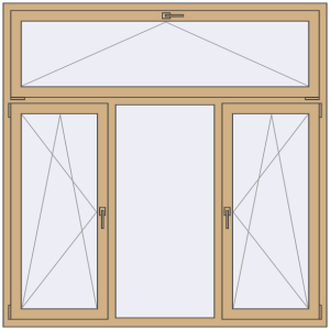 Buy Tilt-and-Turn 1800x1800 mm ALU STANDARD 72 RAL 1001 Beige two-sided