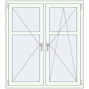 Buy Tilt-and-Turn 1200x1350 mm REHAU OPTIMUM EURO-DESIGN 70 RAL 9016 Traffic white two-sided