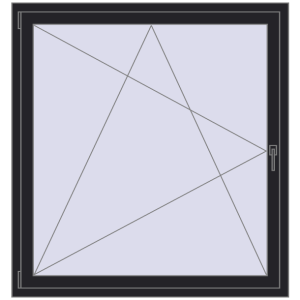 Buy Tilt-and-Turn 1300x1380 mm REHAU ENERGY-SAVING SYNEGO MD BLACK_ULTI-MATT two-sided