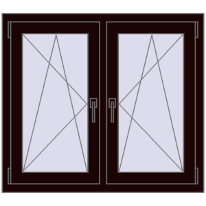 Zamów teraz Okna skrzydłowe 1005x920 mm REHAU ENERGY-SAVING SYNEGO MD CHOCOLATE_BROWN dwustronny