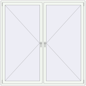 Buy Tilt-and-Turn 2000x2000 mm REHAU ARTEVO RAL 9016 Traffic white two-sided