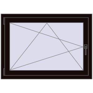 Buy Tilt-and-Turn 1050x750 mm REHAU OPTIMUM EURO-DESIGN 70 BLACK_BROWN two-sided