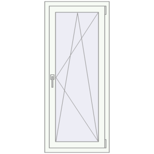 Buy Tilt-and-Turn 550x1350 mm REHAU OPTIMUM EURO-DESIGN 70 RAL 9016 Traffic white two-sided