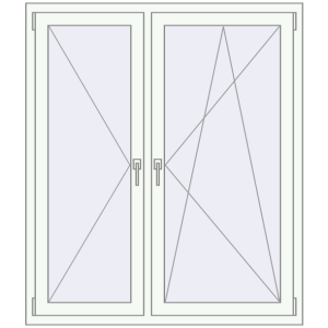 Buy Tilt-and-Turn 1250x1450 mm REHAU ENERGY-SAVING SYNEGO MD RAL 9016 Traffic white two-sided