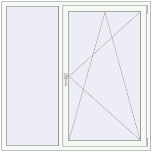 Buy Tilt-and-Turn 1500x1500 mm REHAU ENERGY-SAVING SYNEGO MD RAL 9016 Traffic white two-sided