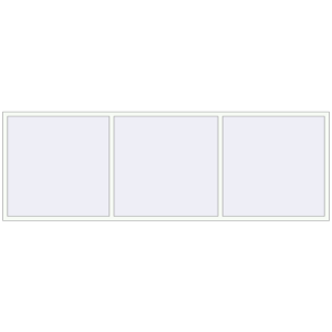 Buy Tilt-and-Turn 3600x1200 mm REHAU OPTIMUM EURO-DESIGN 70 RAL 9016 Traffic white two-sided