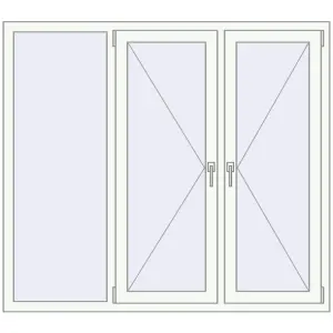 Buy Tilt-and-Turn 1600x1420 mm REHAU OPTIMUM EURO-DESIGN 70 RAL 9016 Traffic white two-sided