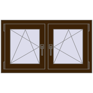 Zamów teraz Okna skrzydłowe 990x575 mm REHAU OPTIMUM EURO-DESIGN 70 DARK_OAK dwustronny