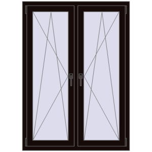 Okno plastikowe 1050x1460 mm Dwuskrzydłowe. Widok od środka Zamów teraz Okna skrzydłowe 1050x1460 mm REHAU ENERGY-SAVING SYNEGO MD BLACK_BROWN dwustronny