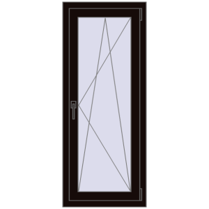 Buy Tilt-and-Turn 550x1350 mm REHAU OPTIMUM EURO-DESIGN 70 BLACK_BROWN two-sided