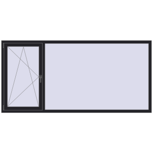 Zamów teraz Okna skrzydłowe 2500x1200 mm KORSA BRILLANT DESIGN