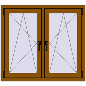 Zamów teraz Okna skrzydłowe 1095x965 mm REHAU ENERGY-SAVING SYNEGO MD GOLDEN OAK dwustronny