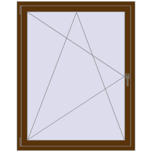 Zamów teraz Okna skrzydłowe 1200x1500 mm CLASICTHERM 70 WALNUT dwustronny