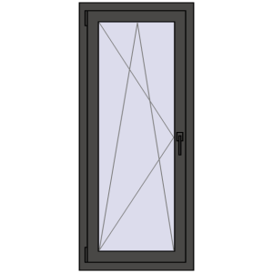 Buy Tilt-and-Turn 600x1400 mm REHAU ENERGY-SAVING SYNEGO MD BASALT_GREY two-sided