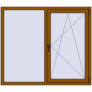 Zamów teraz Okna skrzydłowe 1500x1300 mm CLASICTHERM 70 GOLDEN OAK dwustronny