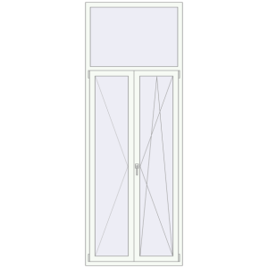 Buy Tilt-and-Turn 1020x2770 mm REHAU ENERGY-SAVING SYNEGO MD RAL 9016 Traffic white two-sided