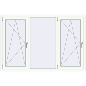 Buy Tilt-and-Turn 1800x1200 mm REHAU BRILLANT DESIGN RAL 9016 Traffic white two-sided
