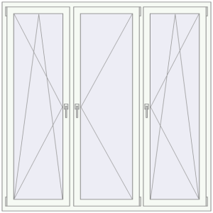 Buy Tilt-and-Turn 1800x1800 mm KORSA RENOVATION REHAU EURO 70