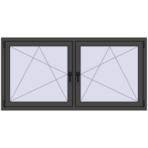 Zamów teraz Okna skrzydłowe 1840x875 mm REHAU ENERGY-SAVING SYNEGO MD BASALT_GREY dwustronny