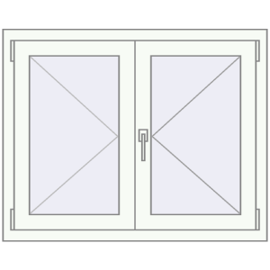 Buy Tilt-and-Turn 1000x800 mm REHAU OPTIMUM EURO-DESIGN 70 RAL 9016 Traffic white two-sided