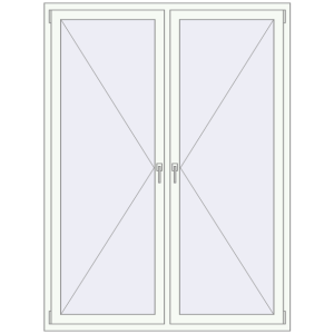 Buy Tilt-and-Turn 1500x2000 mm REHAU OPTIMUM EURO-DESIGN 70 RAL 9016 Traffic white two-sided