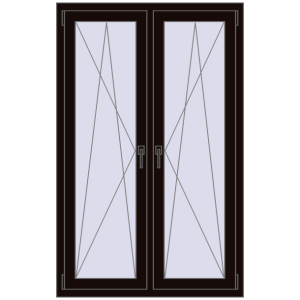 Zamów teraz Okna skrzydłowe 1035x1600 mm REHAU ENERGY-SAVING SYNEGO MD BLACK_BROWN dwustronny