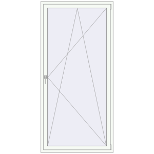 Buy Tilt-and-Turn 1100x2300 mm REHAU ENERGY-SAVING SYNEGO MD RAL 9016 Traffic white two-sided