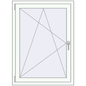 Buy Tilt-and-Turn 800x1200 mm REHAU OPTIMUM EURO-DESIGN 70 RAL 9016 Traffic white two-sided