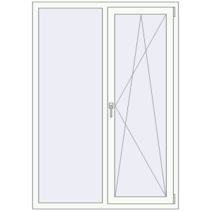 Buy Tilt-and-Turn 1200x1700 mm REHAU ENERGY-SAVING SYNEGO MD RAL 9016 Traffic white two-sided