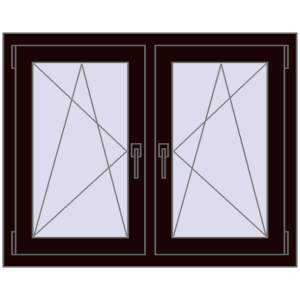 Zamów teraz Okna skrzydłowe 1005x815 mm REHAU ENERGY-SAVING SYNEGO MD CHOCOLATE_BROWN dwustronny