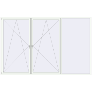 Zamów teraz Okna skrzydłowe 3600x2300 mm REHAU OPTIMUM EURO-DESIGN 70 RAL 9016 Traffic white dwustronny