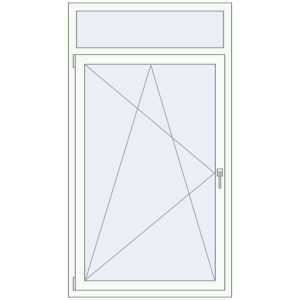 Buy Tilt-and-Turn 1000x1800 mm REHAU BRILLANT DESIGN RAL 9016 Traffic white two-sided