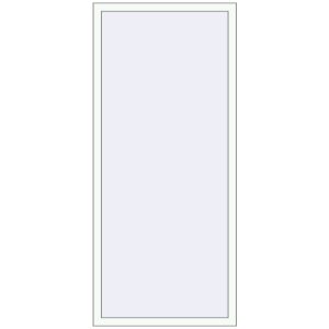 Plastic window 930x2020 mm Single-leaf. View from inside Buy Tilt-and-Turn 930x2020 mm REHAU ARTEVO RAL 9016 Traffic white two-sided