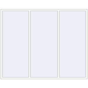 Buy Tilt-and-Turn 2600x2100 mm REHAU OPTIMUM EURO-DESIGN 70 RAL 9016 Traffic white two-sided