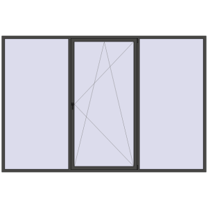 Buy Tilt-and-Turn 3600x2400 mm REHAU ENERGY-SAVING SYNEGO MD BASALT_GREY two-sided