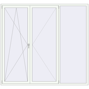 Buy Tilt-and-Turn 2370x2200 mm KORSA ENERGY-SAVING REHAU SYNEGO MD