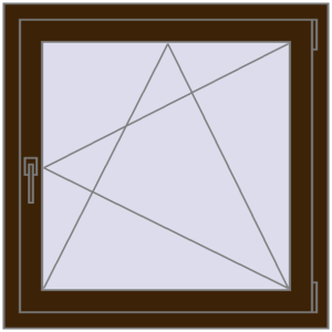 Buy Tilt-and-Turn 880x850 mm REHAU ENERGY-SAVING SYNEGO MD DARK_OAK two-sided