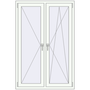Buy Tilt-and-Turn 1020x1560 mm REHAU ENERGY-SAVING SYNEGO MD RAL 9016 Traffic white two-sided
