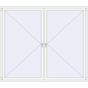 Buy Tilt-and-Turn 2400x2100 mm REHAU OPTIMUM EURO-DESIGN 70 RAL 9016 Traffic white two-sided