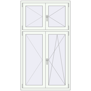 Buy Tilt-and-Turn 1000x1800 mm REHAU OPTIMUM EURO-DESIGN 70 ANTHRACITE_GREY_STRUKTURAL external