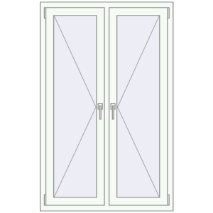 Buy Tilt-and-Turn 985x1545 mm REHAU OPTIMUM EURO-DESIGN 70 RAL 9016 Traffic white two-sided