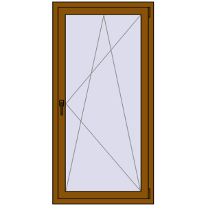 Buy Tilt-and-Turn 800x1600 mm REHAU OPTIMUM EURO-DESIGN 70 GOLDEN OAK two-sided